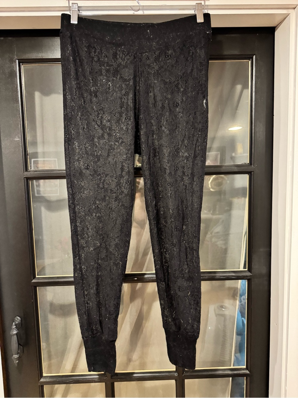 Spell vintage SO RARE Black Lace Knit Leggings